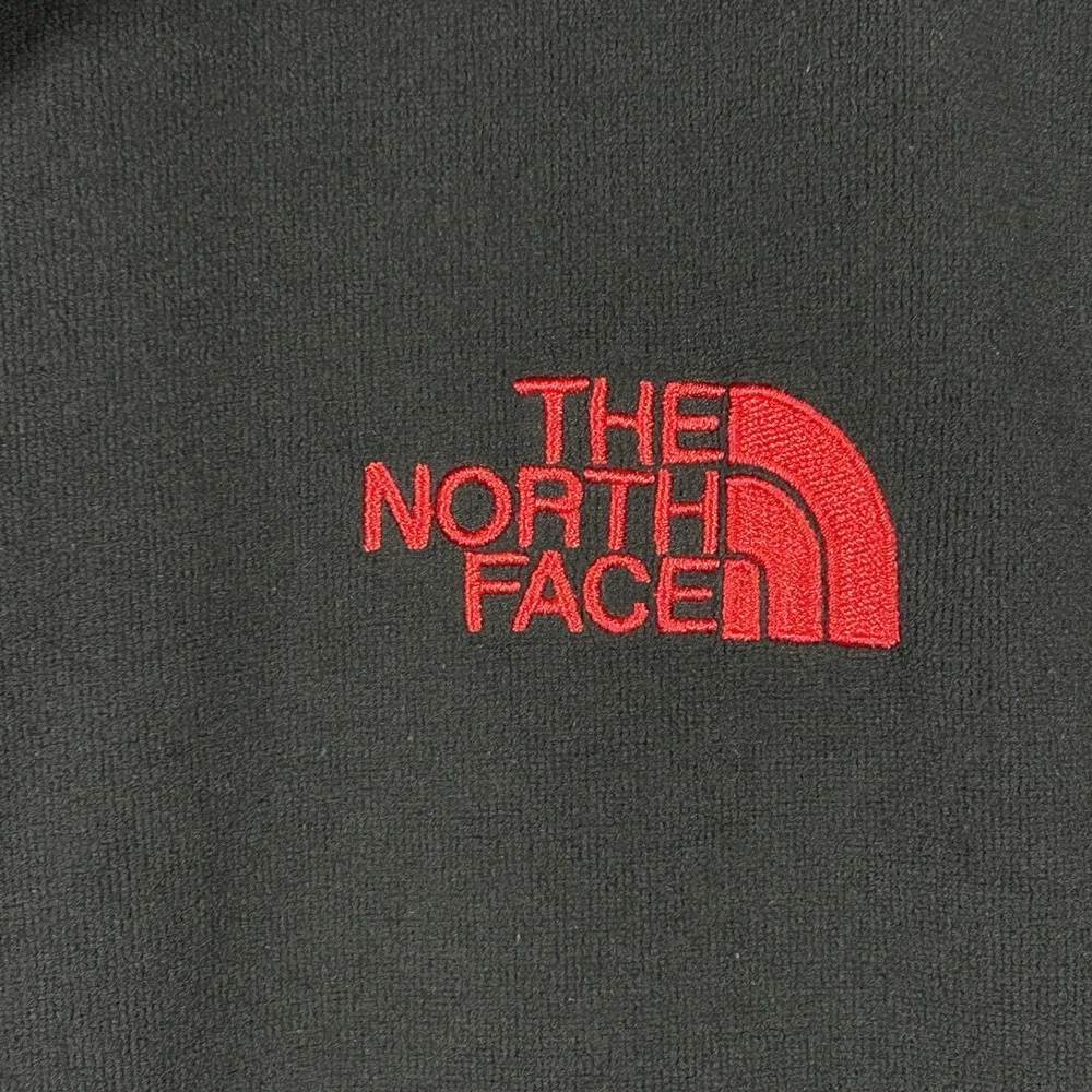The North Face Full-Zip Fleece Vest Charcoal Gray Red Gorpcore Casual Outdoor XL